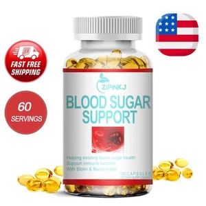 Blood Balance - Blood Sugar Support & Blood Pressure Supplement - 60 Cap Non-GMO - Picture 1 of 7