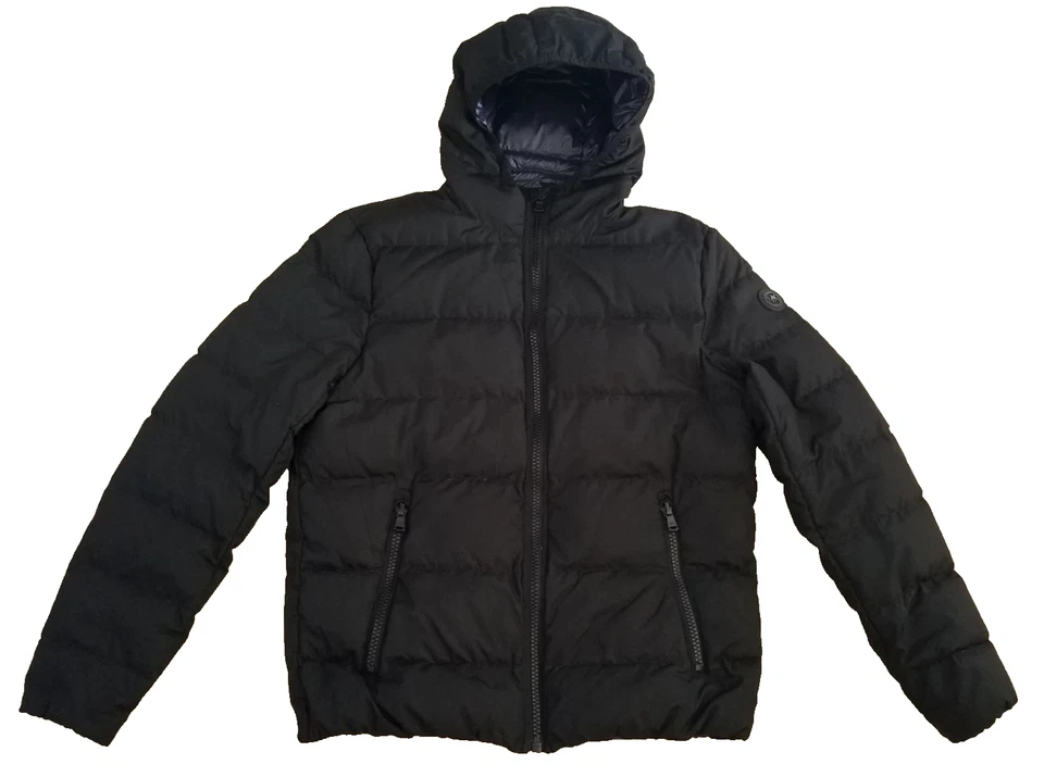 Michael Kors Premium Down Lightweight Hooded Zip up Black Puffer Jacket Size S - Image 1 of 4
