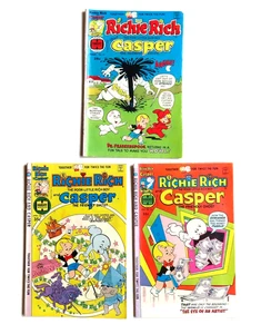 Lote de 3 cómics de colección Richie Rich and Casper Ghost #3, 23 y 24, Harvey World - Imagen 1 de 14