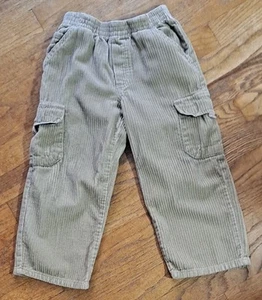 Flapdoodles Girls Beige Corduroy Pull On Wide Leg Cargo Pants size 4 - Picture 1 of 12