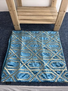 Kissenbezug 18 cm/45 cm Rocco Interiors Samt Blau Gold 2er Set - Bild 1 von 4