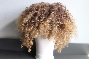 Daiaces Afro blonde Lockenperücke - kurze versaute hitzebeständige Kunstfaserperücke mit Kappe - Bild 1 von 4