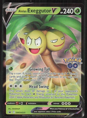 Pokemon TCG SWSH: Sword & Shield Promo Cards #SWSH225 Alolan Exeggutor V LP - Image 1 of 2