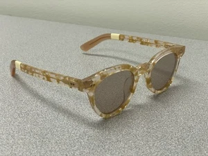 Toms Eyeglasses Fin 10013135 47/23 151 Yellow Peach Tortoise Full Rim Frame Only - Picture 1 of 11