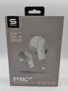 SOUL SYNC ANC Wireless Earbuds - Frost - Active Noise Cancelling - NEW - Picture 1 of 7