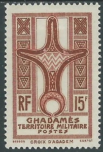 1949 OCCUPAZIONE TERRITORIO MILITARE GHADAMES 15 F MH * - I49-4 - Picture 1 of 1