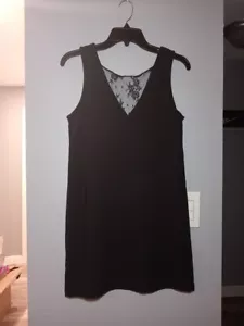 Abercrombie & Fitch Dress Size XS Black Lace Back Panel Mini Date Night Out - Picture 1 of 3