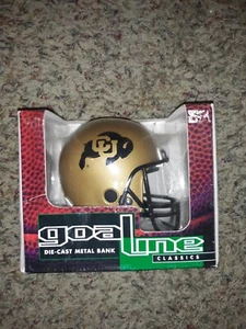 1995 ERTL Goal Line Classics Colorado Buffaloes Die-Cast Metal Helmet Bank NIB - Picture 1 of 1