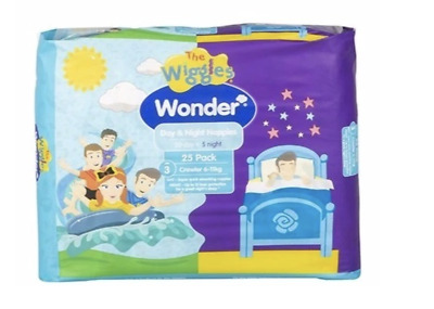 Wonder Pk25 The Wiggles Day & Night Nappies Crawler 6 - 11 Kg Size  • 20$