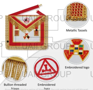 Masonic Royal Arch PHP Past High Priest Apron Size 14" x 16" Inches - Picture 1 of 3