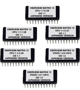 Oberheim Matrix-12 Firmware Upgrade Eprom Voice 1.4 CPU 1.1 Matrix12 ROM - Imagen 1 de 1