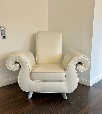 Bretz Sessel Stuhl Sofa Couch Lounge Leder Weiss - Bild 1 von 3