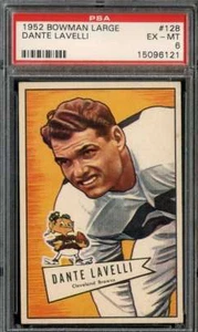 1952 BOWMAN LARGE #128 DANTE LAVELLI PSA 6 BROWNS HOF - Picture 1 of 2