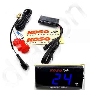 Motorcycle Thermometer Gauge Water Temp Temperature Meter Digital Display Sensor - Picture 1 of 11