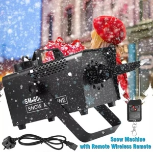 800W Snow Machine Snowflake Maker Christmas Party Disco Stage Snow Effect Remote - Picture 1 of 12