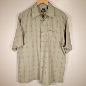 George Sueded Men's L Green Short Sleeve Button Up Shirt - Picture 1 of 7