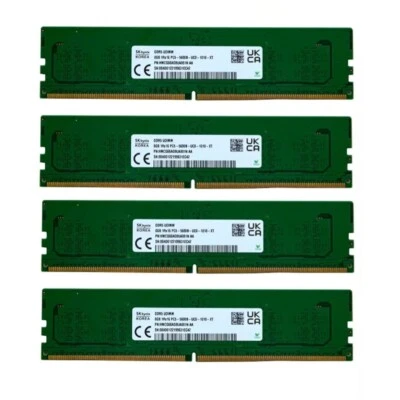 Hynix 32GB (4X8GB) DDR5 5600MHz PC5-44800 1RX16 UDIMM Memory Ram HMCG66AGBUA081N - Image 1 of 4