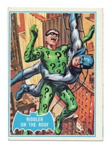 1966 Batman Blue B Series (Blue Bat on Reverse) (37B) Riddler On The Roof - Picture 1 of 2