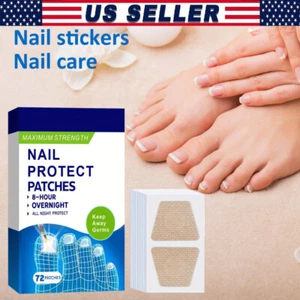 72Pcs Renewal Fungal Nail Patches Repairing Damaged Nails Patches Treatment US - Picture 1 of 13