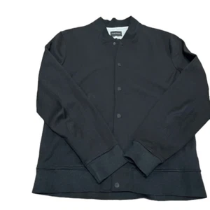Club Monaco Men's Jacket Black Snap Front Lightweight Lined Size Medium - Picture 1 of 12