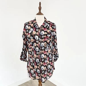 Miss Shop Women’s Long Sleeve Button up Floral Shirt Size 8 Collared - Picture 1 of 8