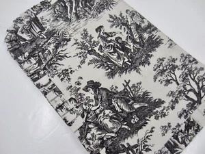 Single JANE WILNER HAUTE COUTURE LINENS Black White TOILE RUFFLED Pillow Sham - Picture 1 of 8