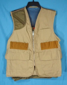 VTG Saftbak Hunting Vest PADDED SHOULDER Shooting GAME/BIRD POUCH BACK 42"Chest - Picture 1 of 12