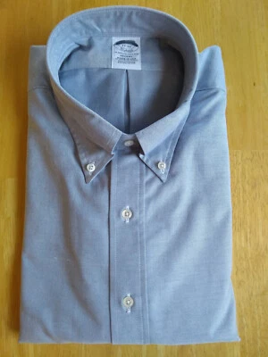 NWOT Brooks Brothers Blue Supima Oxford Button Down 17-33 Regent Fit MSRP $140 - Image 1 of 4