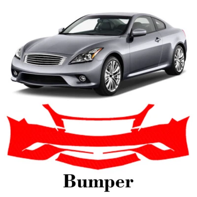 Película de proteção de pintura PPF parachoque dianteiro PreCut para Infiniti G37 Coupe 2011-2016 - Imagem 1 de 4