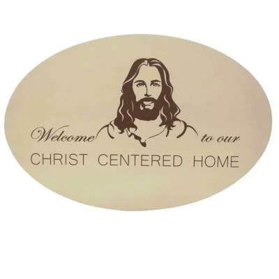"Bienvenidos a nuestro Hogar Centrado en Cristo" Decoración Cristiana del Hogar, Espiritual, Religiosa Foto 1 de 3