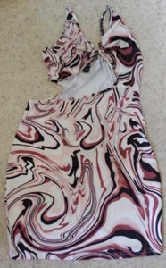 Miniikleid, Cut Outs, bauchfrei, Batikmuster von SheIn - Größe L - Länge 78 cm - Bild 1 von 1