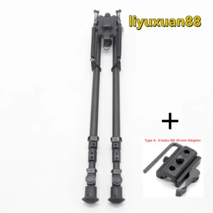 13-27" Long Range Hinged Base Swivel Rifle Bipod Shockproof Pivot Rotating - Picture 1 of 9