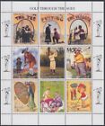 ITEM #1490 - GOLF THROUGH THE AGES on SHEET of 9 DIFF LABELS