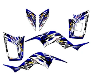 All Years RAPTOR 90 MAYHEM Blue Senge Graphics Kit Compatible with Yamaha - Picture 1 of 7