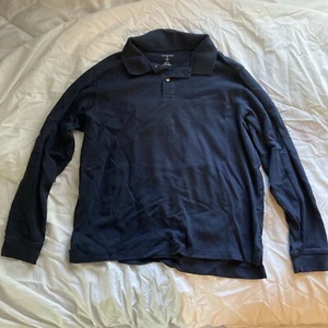 3 Lands End Navy Kids Uniform Polos; XL Husky Long Slv, XL Short Slv, XL+Long Sv - Picture 1 of 6