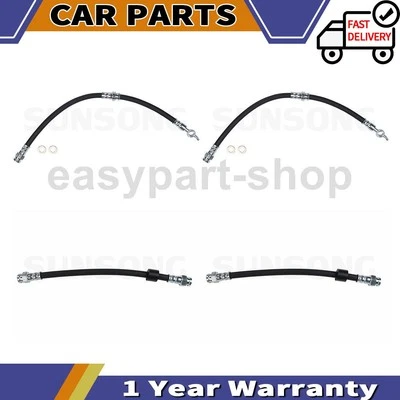 4 mangueras de línea de freno delanteras traseras Sunsong para Ford Escort 1994 1995 1996 1997 Foto 1 de 4