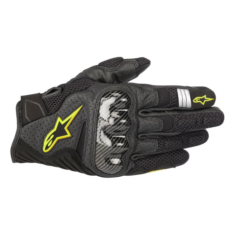 Alpinestars Adult's SMX-1 Air V2 Motorcycle Glove Black/Yellow - Large - Image 1 of 1