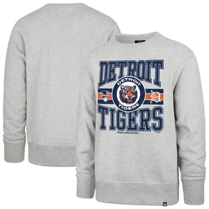 Men's '47 Gray Detroit Tigers Letters Headline Pullover Sweatshirt - Picture 1 of 3