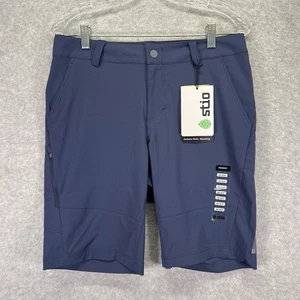 Stio Whiparound Shorts Mens 30 Navy Blue Chino Performance Stretch Hiking 10.5" - Picture 1 of 9