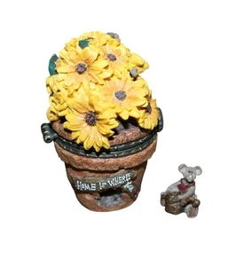 Boyds Bears Schmuckschatulle Potter B Bloombeary mit Knabbereien Sonnenblume - Bild 1 von 5