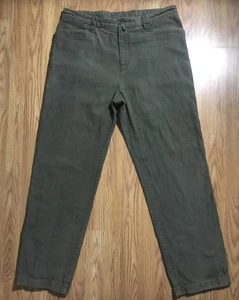 Vintage 90s Faconnable France Size 36 Green All Cotton Corduroy Pants / Slacks - Picture 1 of 11
