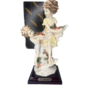 Giuseppe Armani Strawberry Party Sculpture Girl Boy Magic Memories Figurine 80s - Picture 1 of 12