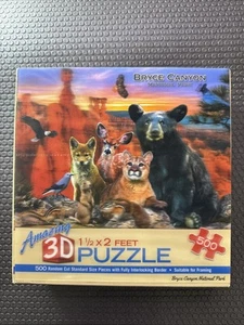 New Bryce Canyon 3D Puzzle 500 Pieces Wildlife National Park Animals Bear Fox - Picture 1 of 10