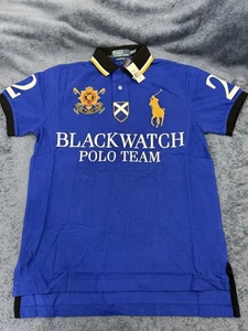 Polo Ralph Lauren Uomo Manica Corta #2 Big Pony Blu Personalizzata Vestibilità M, RPC128052 - Foto 1 di 9