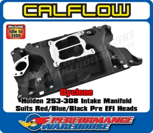 Cyclone Holden V8 253-308 Dual-Plane Intake Manifold, Street - Black - Bild 1 von 6