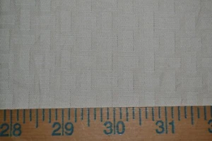 Vtg Cotton fabric, home decor or upholstery, beige with woven checks, 55" x 85" - Picture 1 of 8
