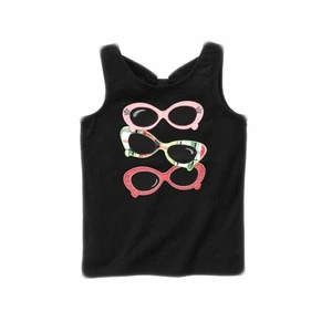 NWT Gymboree Gem Sunglasses Tank Top Tee Size 7 Palm Beach Paradise Black Summer - Picture 1 of 5