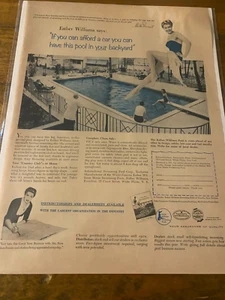 De colección 1957 Esther Williams If You Can Afford A Car You Can Afford A Pool anuncio - Imagen 1 de 1
