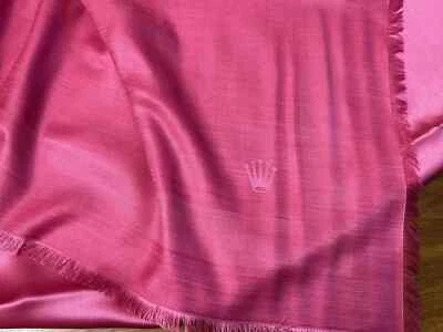 SCIARPA FOULARD ROLEX FUCSIA IN SETA E CASHMERE 140 cm x 140 cm NUOVA - Immagine 1 di 4
