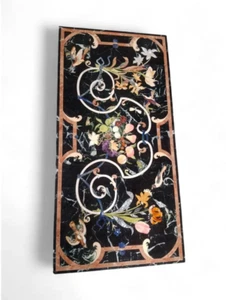 Luxury Marble Slab Pietradura Dining Table Handmade Semi Precious Inlaid Top Dec - Picture 1 of 8
